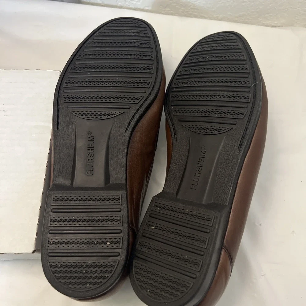 Florsheim Mens 9.5 3E EEE Dk Brown Double Tasseled Leather Loafers 70167 Kiltie